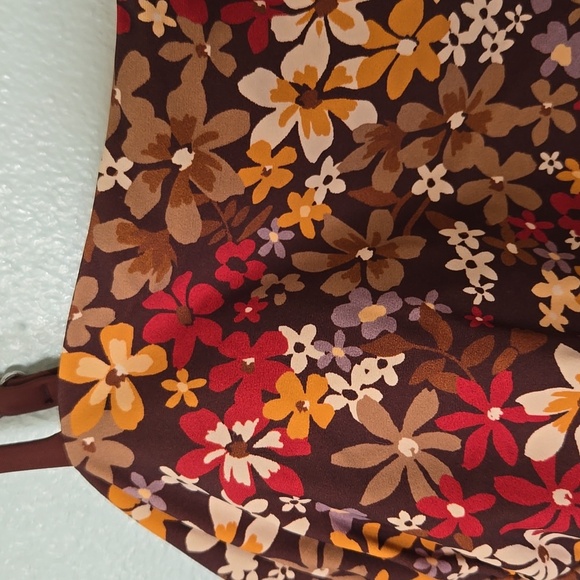 Cupshe Brown And Orange Floral One Piece Swimsuit Size Medium - Picture 4 of 8